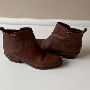 Franco Sarto Chestnut Leather Booties